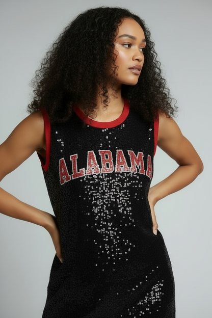 University of Alabama Sequin Jersey Dress