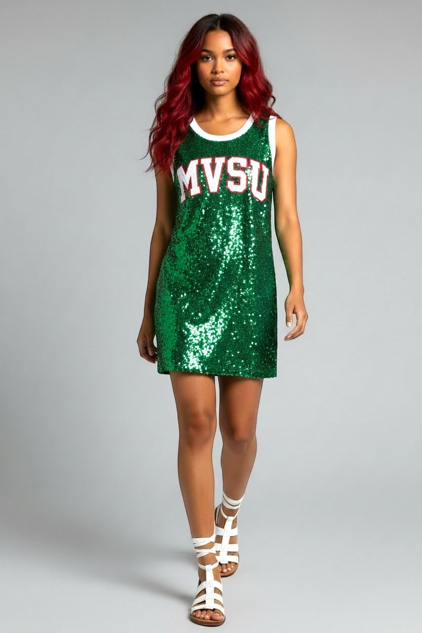 Mississippi Valley State University Sequin Jersey Dress