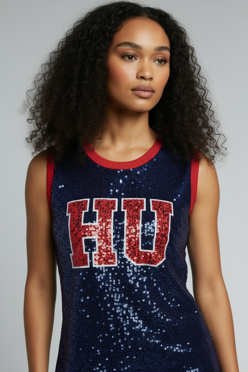 Howard University Sequin Jersey Dress