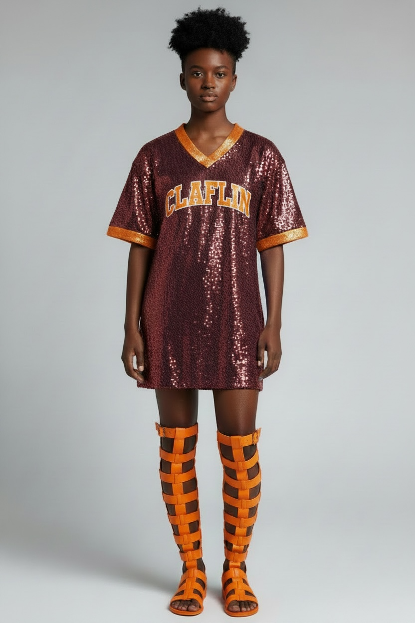 Claflin University Sequin Jersey Dress