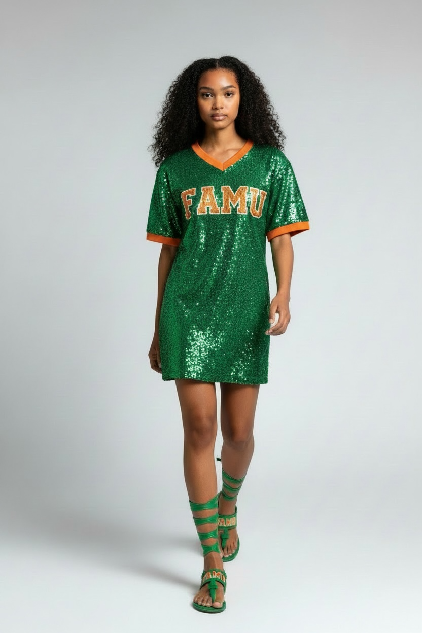 FAMU Sequin Jersey Dress